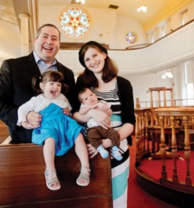 Rabbi Etan and Tammy Mintz, with children Ilana and Shlomo, have been a driving force behind B’nai Israel’s growth.