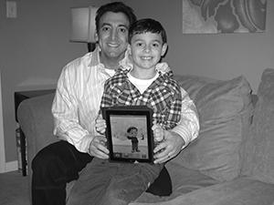 Justin Berk and son Brandon developed an app that teaches kids about the weather.  Photo Provided
