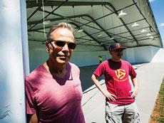 Brad Selko (left) started Hot August Blues and Roots Festival 21 years ago in his backyard. Rich Barnstein (right) helps promote the festival, which now brings around 5,000 people to Oregon Ridge Park each year. (Justin Tsucalas)