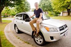 Ricky Lasser takes the family’s Toyota RAV4 to and from the University of Maryland, where he is a sophomore. (David Stuck)