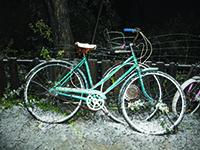 Snow and rain caused an  estimated 1 billion NIS  ($260 million) of  damage. Shown here: A snow-covered bike inDolev.  Meital Hertz/Tazpit News Agency