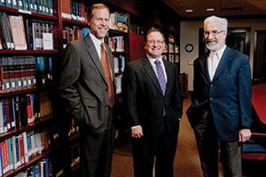(left to right) Rabbi Schwartz, Rabbi Fink, and Rabbi Landau (Photo by David Stuck)