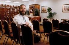 Rabbi Nochum Katsenelenbogen, “Rabbi K,” says he thinks the Jews in  Owings Mills are searching for a deeper spiritual connection.  (David Stuck)