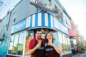 Laura and David Alima opened The Charmery in July. Their ice cream flavors are Baltimore-centric ... and a little Jewish, too.