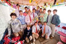 Boys ‘ Latin was home this year to the Teens Can IDENTIFY traveling sukkah.
