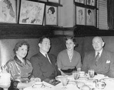 Rose (left) and William Sneider (right) and their daughter Lee Sager (nee Sneider) meet with Col. Ben C. Limb, Korean ambassador to the United Nations, at Sardi’s Restaurant in New York City. (Provided)