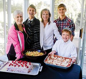 Going vegan is natural for (from left) grandmother Carol Messina and  Matthew, Bonnie, Ryan and Aaron Sorak. (Photo by David Stuck)