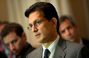 House Majority Leader Eric Cantor (R-Va.) at a news conference at the Capitol on Oct. 5, 2013. (Chris Maddaloni/Getty Images)) 