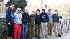Baltimore-area players and coaches joined Israeli lacrosse teams during a recent program sponsored by the  Israel Lacrosse Association. Attendees were (from left) Lilly Pollak, Davia Procida, Sarah Meisenberg, Michael Pfeffer, Jake Gavilow, Drew Saltzman, Jordan Abel and Max Wendell. (Provided)