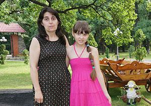 Elena Konigina and her daughter Kseniya fled Lugansk, Ukraine in  May and are now staying at a resort near Pavlohrad.