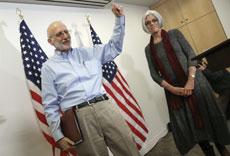 Alan Gross, pictured here with wife Judy, spent five years in  a Cuban prison before being released on Dec. 17.